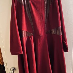 Avenue maroon dress